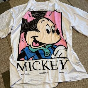 Mickey Mouse White and Pink women’s Shirt